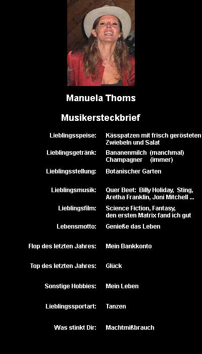 Manuela Thoms, Musikersteckbrief